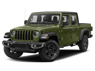 green 2023 Jeep gladiator truck front left angle view