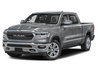 grey 2023 ram 1500 truck front left angle view