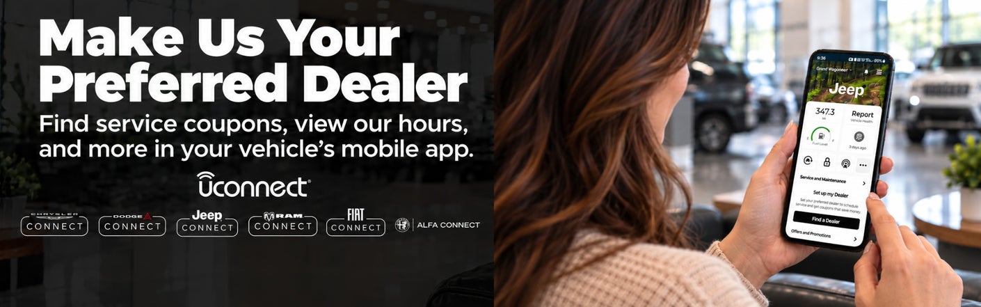 uconnect® make us your preferred dealer | Sisbarro Deming Chrysler Dodge Jeep Ram in Deming NM