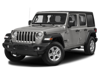 grey 2023 jeep wrangler front left angle view