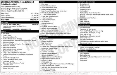 2023 RAM 1500 Big Horn Quad Cab 4x2 6'4' Box