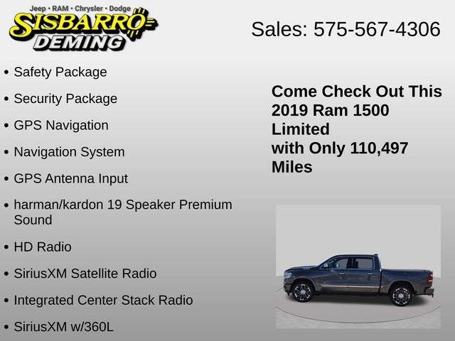 2019 RAM 1500 Limited Crew Cab 4x4 5'7' Box