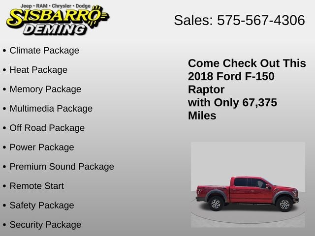 2018 Ford F-150 Raptor