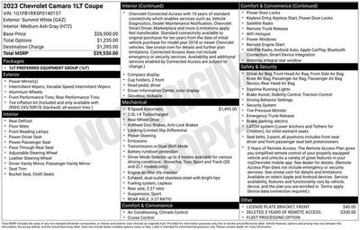 2023 Chevrolet Camaro RWD Coupe 1LT