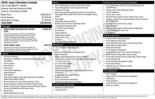 2026 Jeep Cherokee CHEROKEE LIMITED 4X4