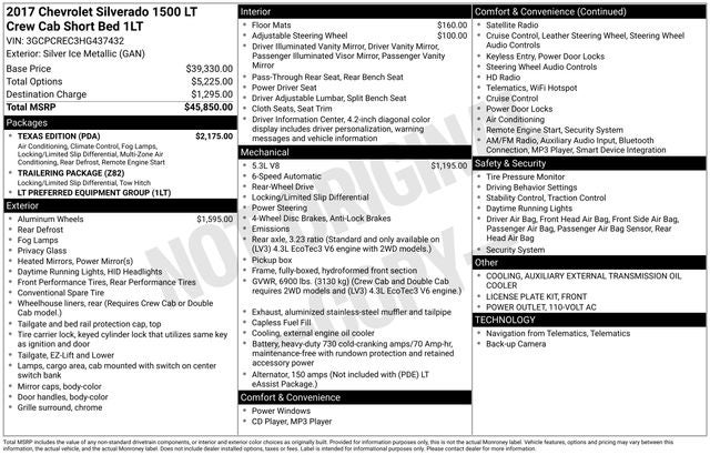 2017 Chevrolet Silverado 1500 LT LT1