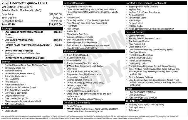 2020 Chevrolet Equinox AWD 2FL