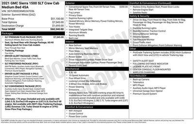 2021 GMC Sierra 1500 4WD Crew Cab Standard Box SLT