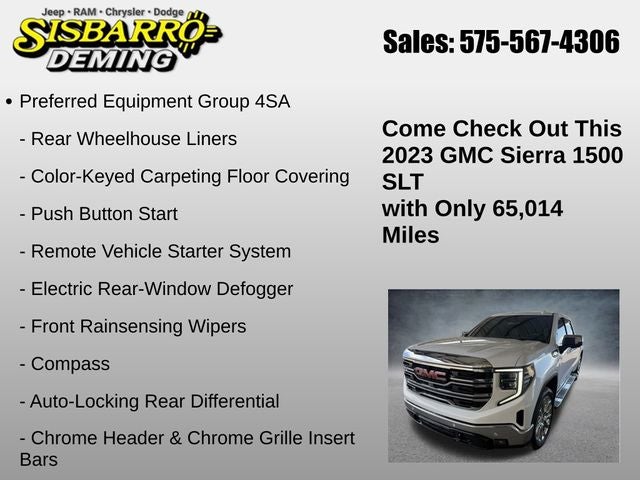 2023 GMC Sierra 1500 4WD Crew Cab Short Box SLT