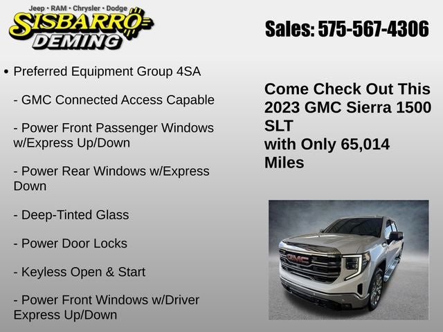 2023 GMC Sierra 1500 4WD Crew Cab Short Box SLT