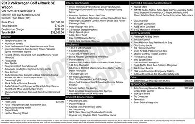 2019 Volkswagen Golf Alltrack TSI SE