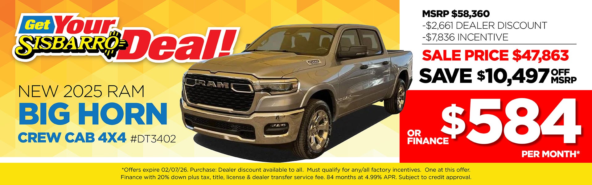 NEW 2025 RAM BIG HORN