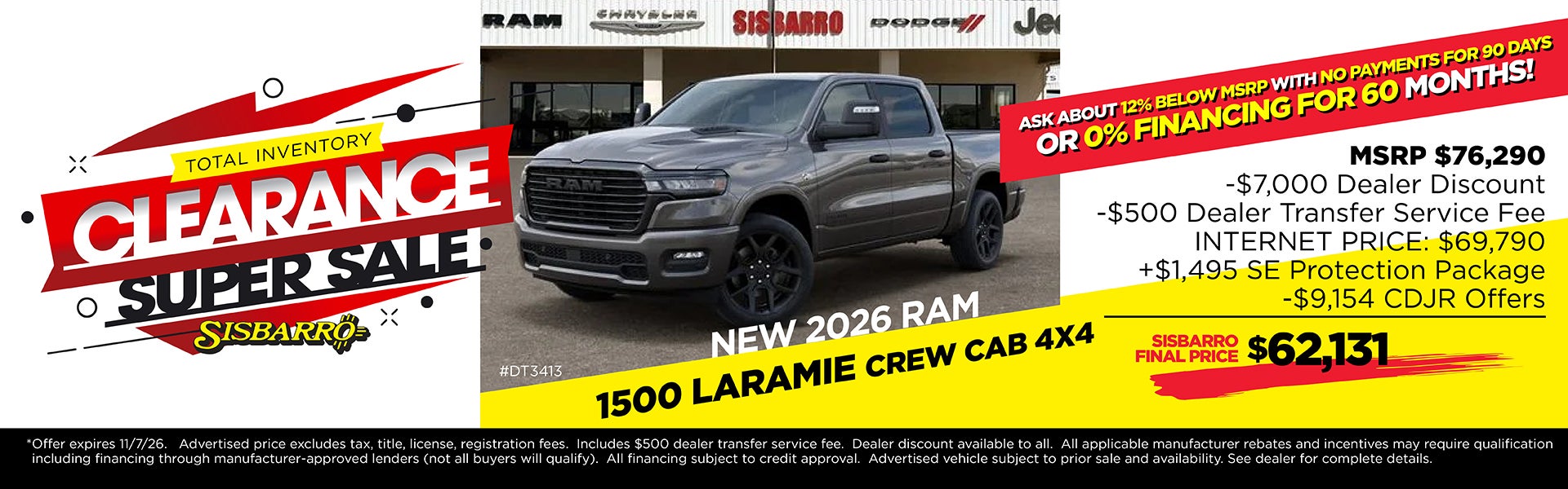 NEW 2026 RAM 1500 LARAMIE CREW CAB 4X4