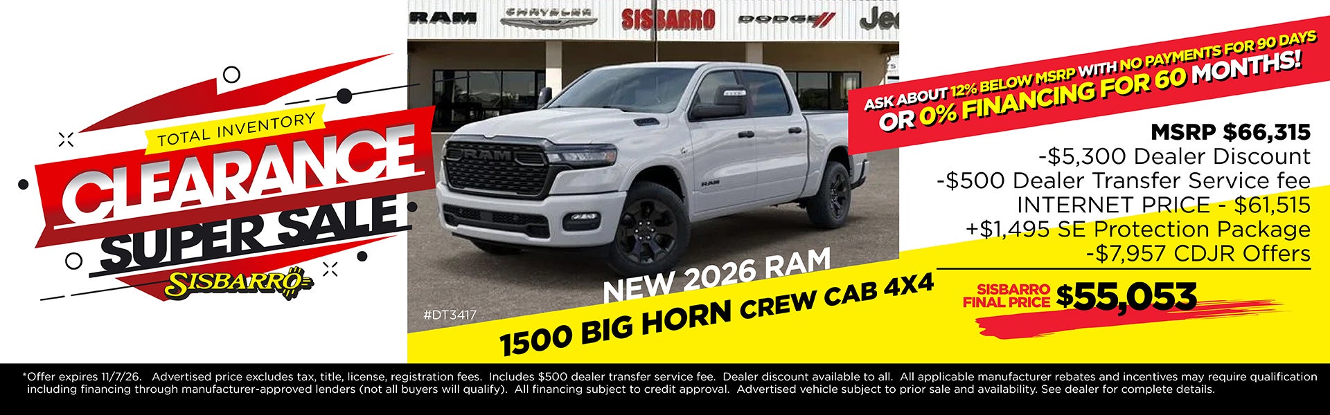 NEW 2026 RAM 1500 BIG HORN CREW CAB 4X4