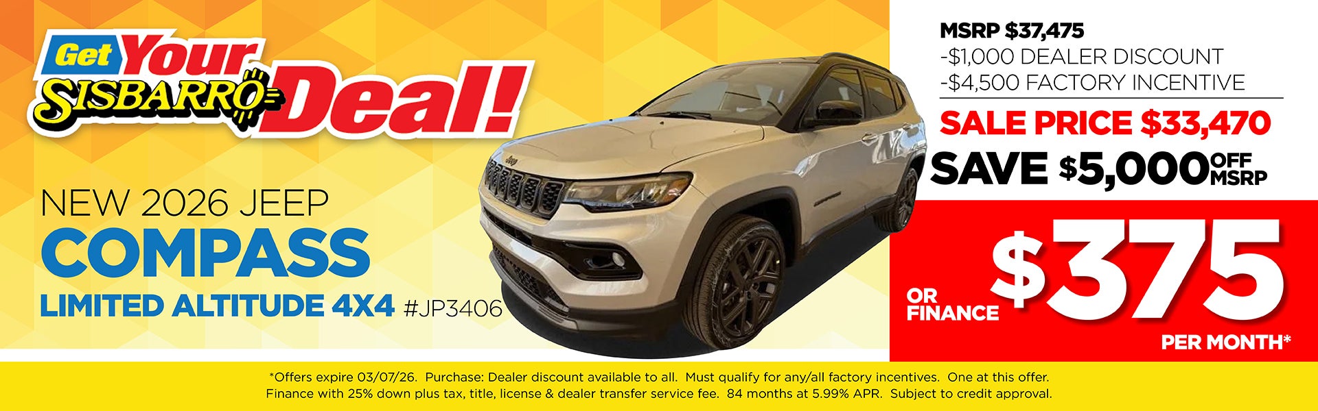 New 2026 Jeep Compass Limited Altitude 4X4