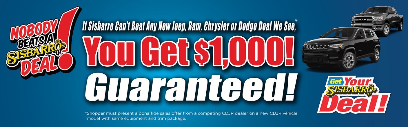 Sisbarro $1000 Guarantee